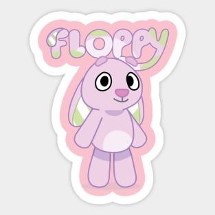 Floppy is a fluffy bunny rabbit Sticker